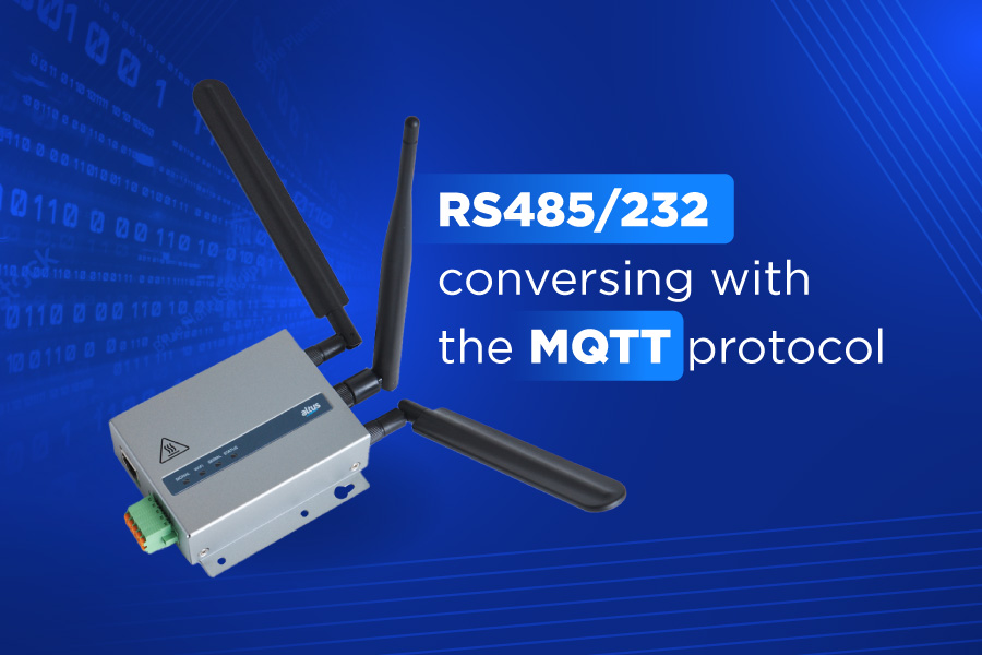 Como o serial RS485/RS232 se comunica com o protocolo MQTT via gateway