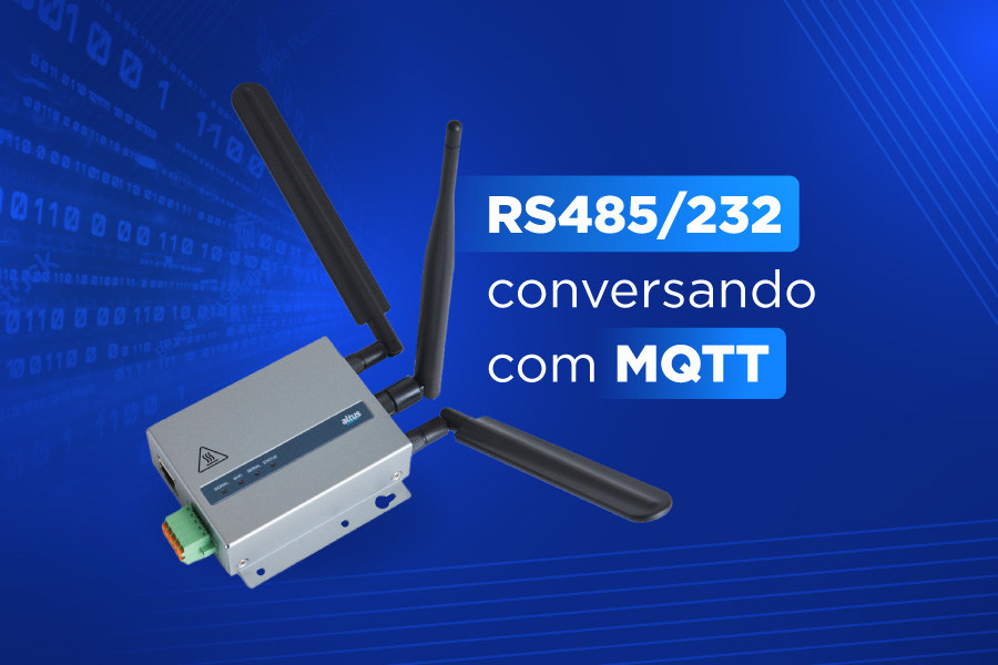 Como o serial RS485/RS232 se comunica com o protocolo MQTT via gateway